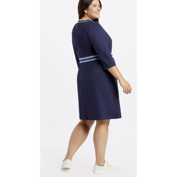 Nassau Navy Persley Ponte Knit Dress - Picture 2 of 10